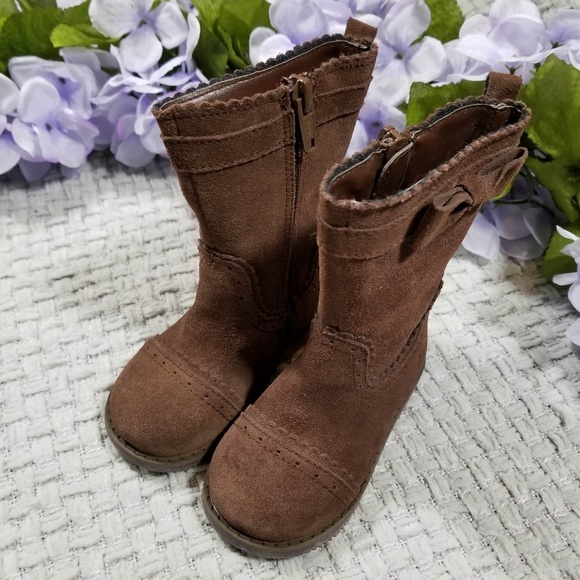 Janie and Jack Other - Janie and Jack brown leather toddler girl boots